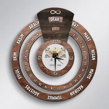 

Personalized Professional Veterinarian Infinite Mayan Calendar Wooden Wall Clock-3