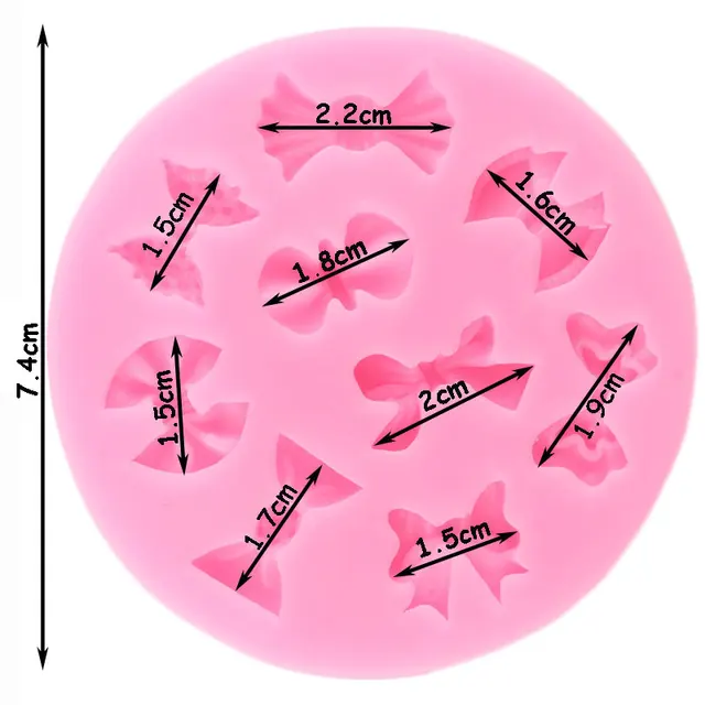 Mini Íjak Szilikon Öntőszekrények Csokornyakkara Cupcake Topper Fondant Penész Diy Torta Dekorációs Szerszámok Cukorkás Gyanta Agyag Csokoládé Gumpaste - Image 3