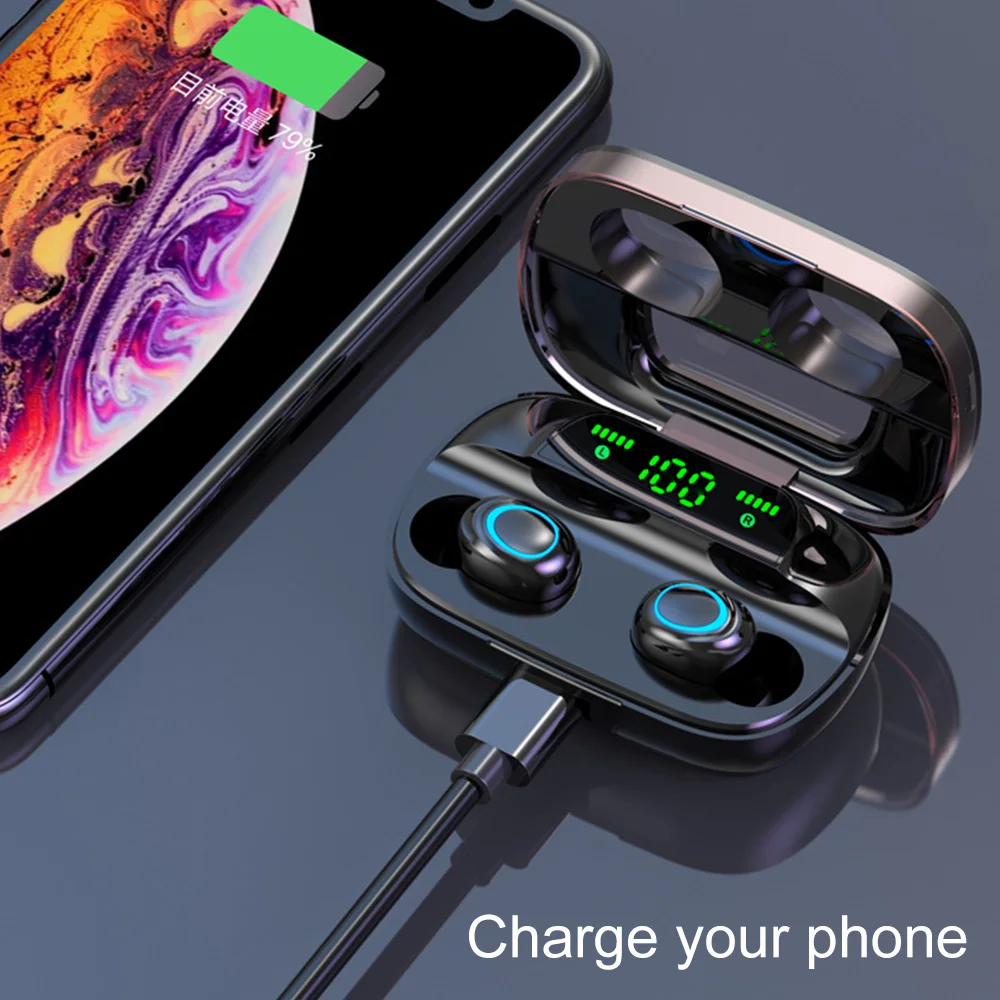 S11 TWS, беспроводные наушники с Bluetooth 5,0, наушники с шумоподавлением, наушники с громкой связью, игровая гарнитура, 3500 внешний аккумулятор, светодиодный дисплей