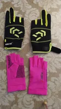 Guantes de pesca antideslizantes para hombre y mujer, protección para pesca al aire libre, SBR, 3 dedos, medio dedo, 1 par