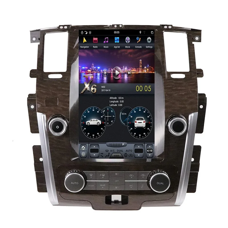 DSP Android 9 0 PX6 Тесла стиль вертикальный экран автомобиля GPS навигация для NISSAN PATROL