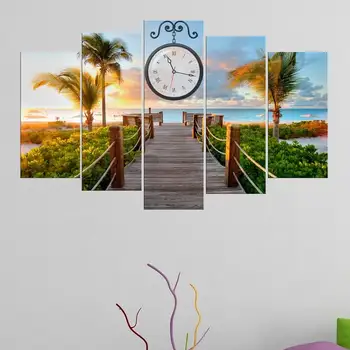

Beach View 5 Parts Mdf Clock Table