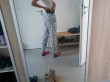 Pantalones bombachos de talla grande para mujer, pantalón informal, estampado de moda, cintura alta, para verano, 2020