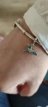 WOSTU de Plata de Ley 925 niño y dije para chicas café cuentas de mariquitas DIY Original pulsera colgantes joyas Flamingo de abeja