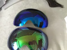 COPOZZ lentes magnéticos para gafas de esquí GOG-2181 lente Anti-niebla UV400 esférica de esquí de nieve gafas Snowboard gafas (solo lentes)