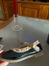 Bekamille-Sandalias de cuero con remaches para niñas, zapatillas de ocio, zapatos de baile de princesa, novedad de 2021