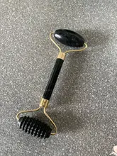 Rodillo de Jade de obsidiana, masajeador Gouache para cara, herramientas de cuidado para la piel Facial, corporal Natural, rodillos masajeadores de belleza