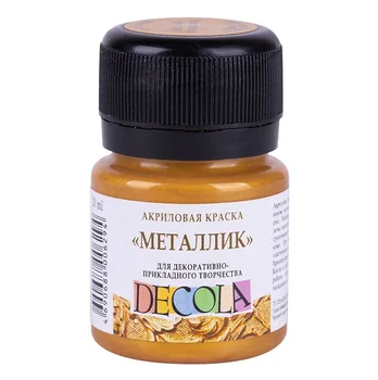 

Paint acrylic DeCola "metallic" gold Olympics № 971 jar 20 ml