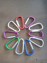 5 uds. De aleación de aluminio multicolor hebilla de seguridad llavero mosquetón de escalada con botón Camping senderismo gancho herramientas deportivas al aire libre