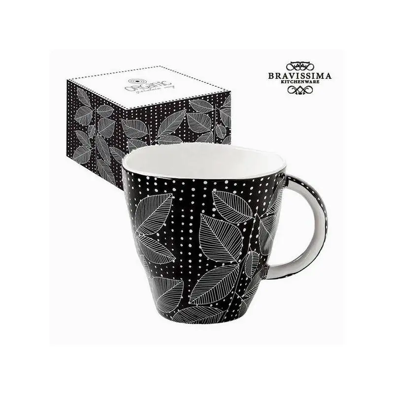 Чашка с коробкой из черного фарфора Bravissima kitchen