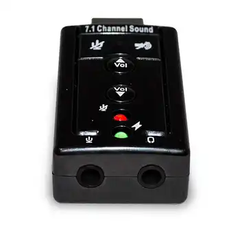 

Tarjeta de sound External USB 2.0 with Panel adjustable volume and 4 buttons black free from Spain