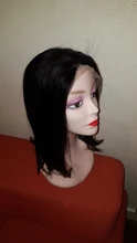 Malaika recto Bob corto frente de encaje pelucas de cabello humano 13x4 pelo brasileño peluca Bob contundente corte Bob pelucas con minimechones