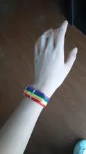 Ins-Pulseras tejidas con arcoíris para hombres y mujeres, pulseras LGBT para homosexuales, bisexuales, tejidas, trenzadas, orgullo, joyería de amistad