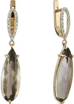 

Aloris earrings with cubic zirconia and red gold