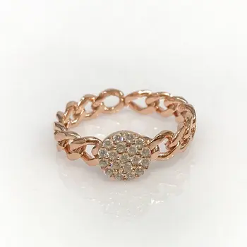 

New Tiny Cubic Zirconia Style Trend Unconscionable Silver set Auger Ring