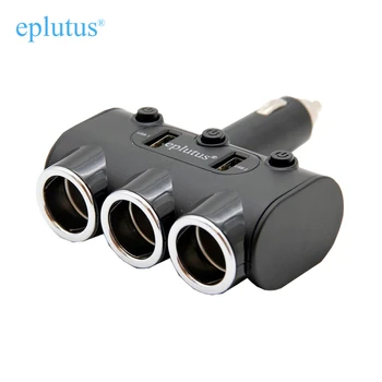 

12V-24V Car Cigarette Lighter Socket Splitter Plug USB Charger Adapter Detection For Phone MP3 DVR Accessories Eplutus FC 337