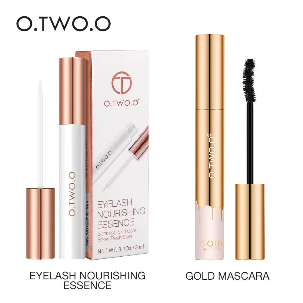 O.TWO.O 2pcs Eyelash Makeup Set Eyelash Growth Serum Black Mascara Moisturizing Extension Enhancer Lengthening Thicker eye makeup set makeup set makeup kit