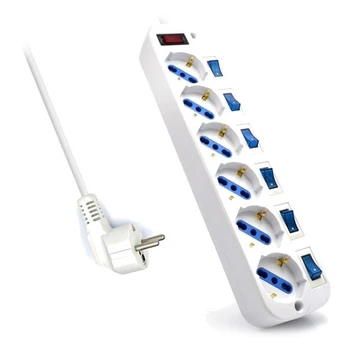 

Power Socket - 6 Sockets with Switch Ewent EW3932-5M 3500W White