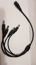 Divisor de energía DC cable para la seguridad de cctv conector de adaptador macho DC hembra a 2/3/4/5/8 adaptador de Cable divisor de conector