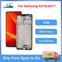 Ensemble écran tactile LCD de remplacement, SM-A217F pouces, pour Samsung Galaxy A21S 6.5/DS A217M, avec cadeau=