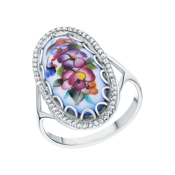 

Silver ring with finish and cubic zirconium sunlight sample 925