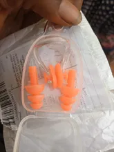 Tapones de oídos para natación suave, funda con pinza para la nariz, protección contra el agua, tapones para la oreja, suministros de buceo de silicona blanda resistente al agua