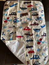 Alfombrilla para cambiar pañales de bebé con dibujos de animales, cambiador de pañales grande de algodón para recién nacidos, almohadillas cambiantes impermeables, estera de suelo juego