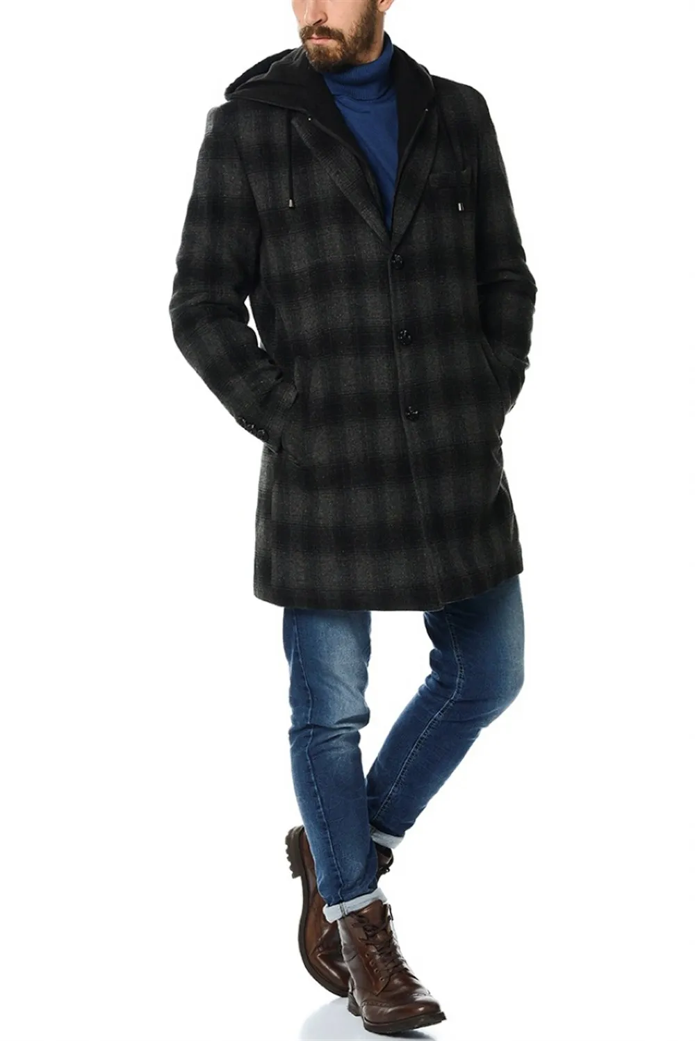 PLT8213 Пальто DEWBERRY в клетку