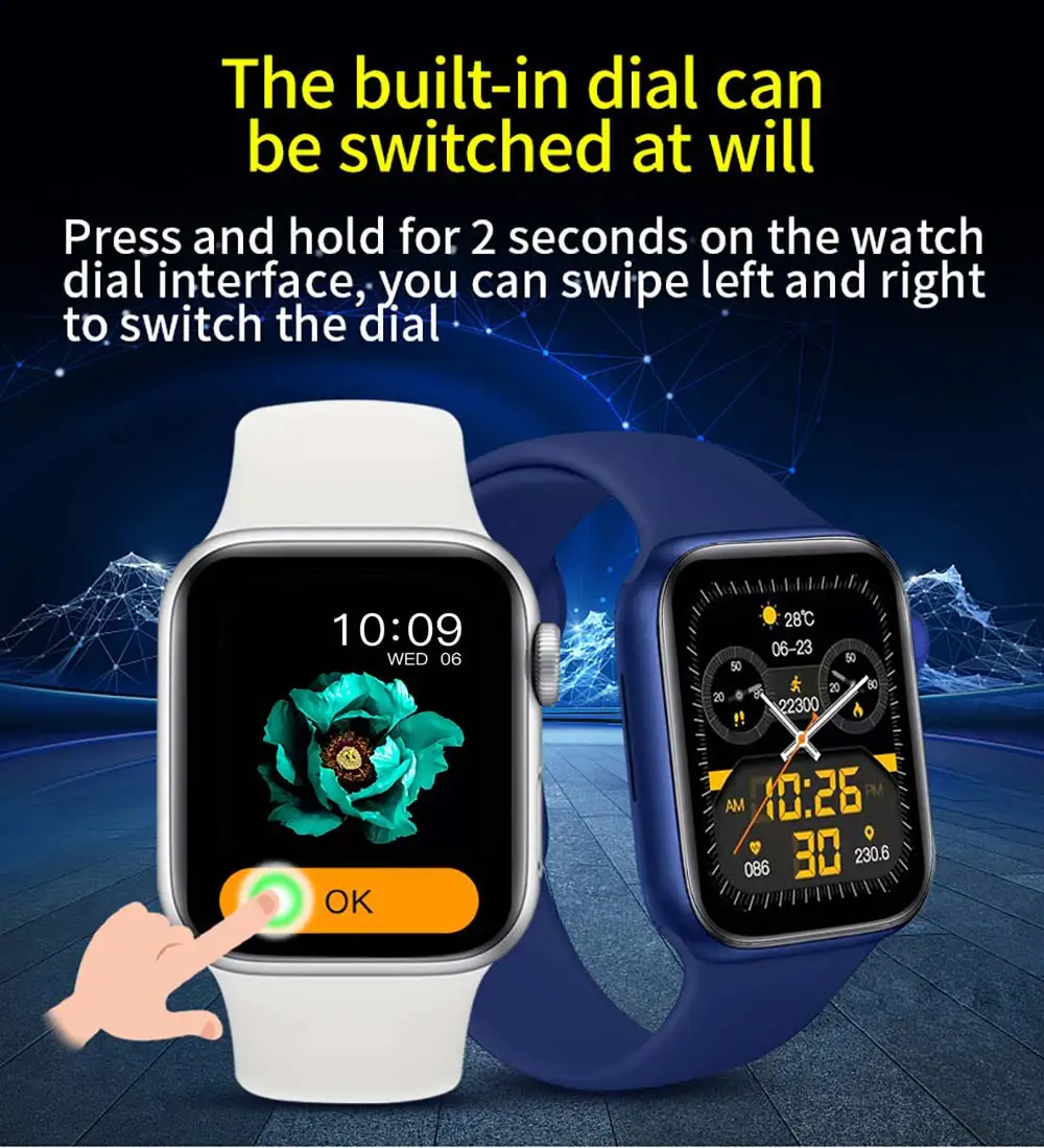 IWO Smart Watch Men Series 7 Wireless Charge Smartwatch Women Heart Rate Watches Bluetooth Call Fitness Tracker For Android IOS
