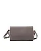 Сумка-клатч натуральная кожа Fabula F\W 15.6 FK-GR\BR стильная на молнии серо-коричневого цвета