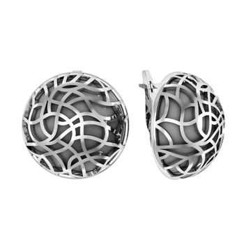 

Silver earrings with hematite