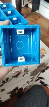 Caja de montaje de Cassette, caja de empalme oculta tipo 86, caja de montaje interno, Caja Blanca, roja y azul