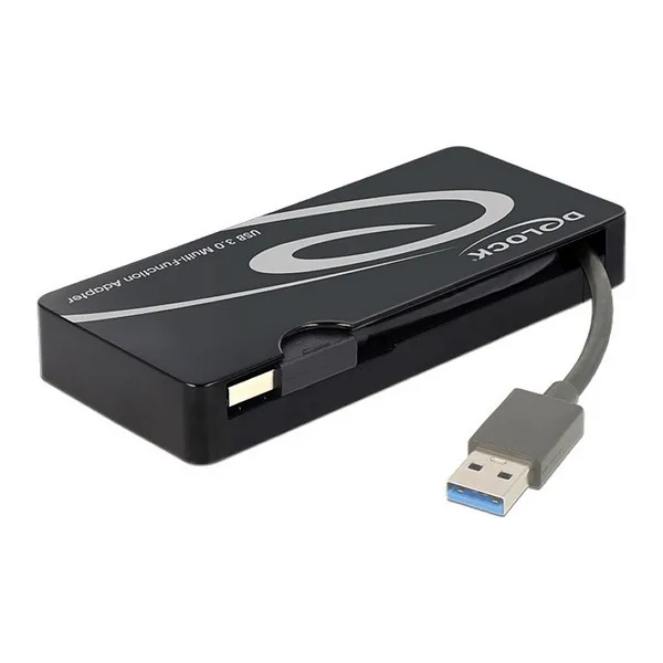 USB 3,0 для VGA/HDMI/LAN/USB 3,0 адаптер DELOCK 62461 черный