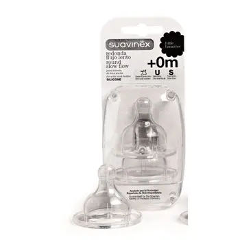 

Teats round silicone SUAVINEX 2-slow flow 0 +