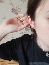 Pendientes de Clip de acero inoxidable para mujer y hombre, pendiente moderno sin orificio de oreja, estilo Simple, coreanos, 1 Uds.