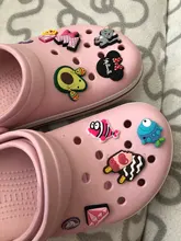 Uds de dibujos animados de animales Luna gato Arco Iris Luna accesorios encantos del zapato decoración Fit pulseras regalo de los niños