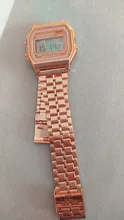 Reloj digital vintage para hombres y mujeres, pulsera con pantalla led electrónica de oro y plata para militares, en color negro, ideal para deportes y regalo