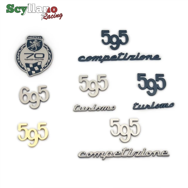 Adesivo Stemma Metallico Per Auto - 595 Competizione In Argento Cromato - Foto 5