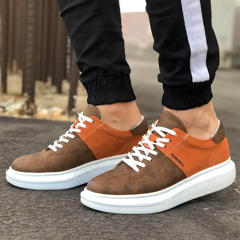 basket homme confort cuir