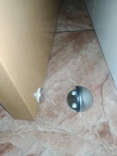 NAIERDI-Tope de puerta magnético de goma de acero inoxidable, soportes de puerta ocultos con antiperforación pegatina, sin clavos montados en el suelo, modelo DS-09