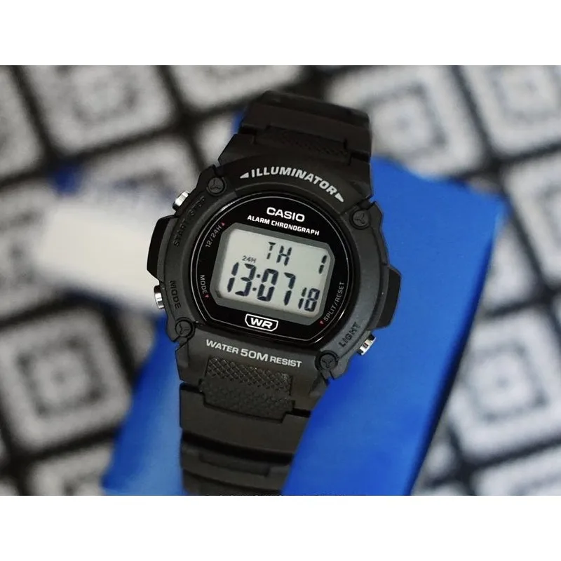 Casio Men's sports watch W219h 1A LED light stopwatch alarm 50m Water  Resist|Quartz Watches| - AliExpress