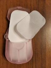 50 unids/caja de viaje portátil desechable caja de jabón de mano de papel lavado caja perfumada rebanada hojas Mini jabón papel al aire libre Herramientas Limpiar