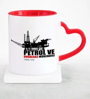 

Personalized Professional Oil and Natural Gas Engineer Red Heart Mug Cup