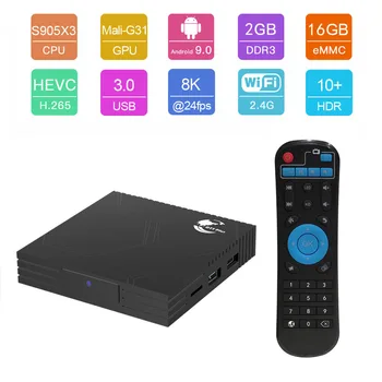 

Best OTT PLUS Smart TV Box 4K USB3.0 H.265 Android 9.0 Amlogic s905X 4.0BT and Bulit IN 5G WIFI Google Play IP TV Set Top Box