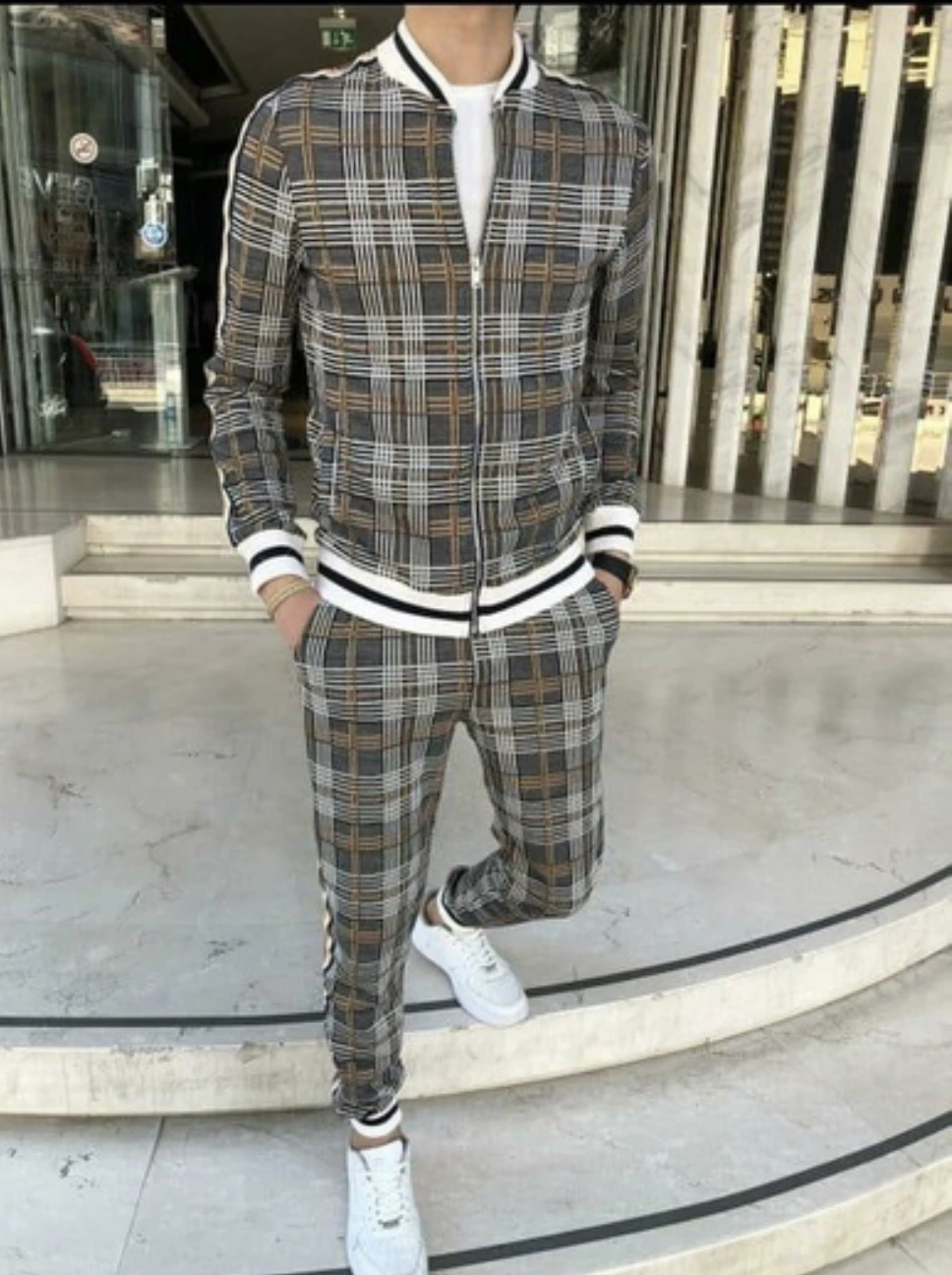 Suit men Gentlemans from movie Guy Ritchie like coach checkered - Price ...