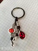 Anslow-Llavero de cuero con forma de gota de agua para mujer, cuentas hechas a mano, llavero de coche, joyería, bolso, abalorio, regalo, LOW0004KY, 2019