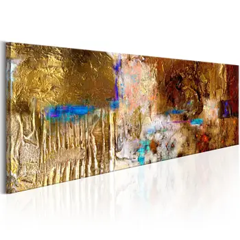

Painting picture-Golden Structure - 135x45 cm