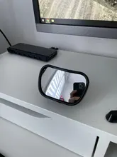 Espejo convexo trasero 2 en 1 para niños, espejo de asiento trasero ajustable para bebé, Monitor de seguridad, espejo retrovisor para coche