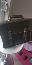Maletín de cuero Vintage Crazy Horse para hombre, bolsa para portátil, de trabajo, de negocios, de cuero genuino, bandolera