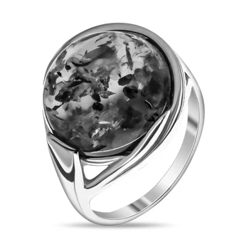 

Silver ring with Amber cognac